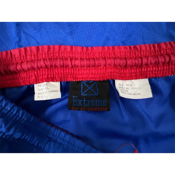 VTG Extreme For All Conditions Men Blue Windbreaker‎ Pants Size Large - Picture 4 of 4